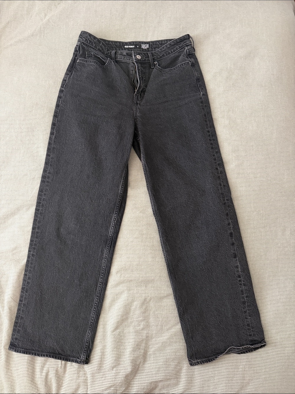 Old Navy Black Extra High Rise Wide Leg Jeans